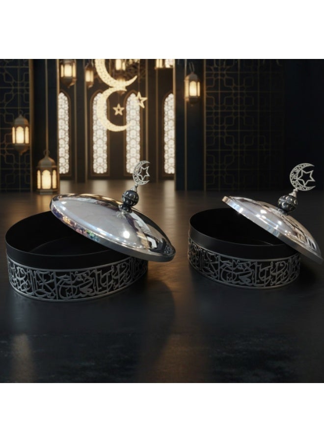 Eva Luxurious Ramadan Serving Boxes with Lid and Islamic Patterns - Image 2